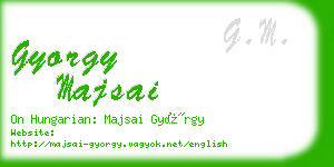 gyorgy majsai business card